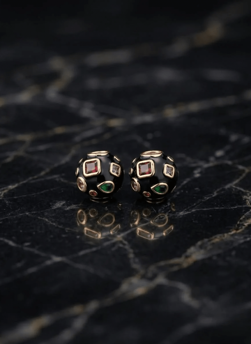 Midnight Gem Stud Earrings - EWS-EAR-013 - Luxeria