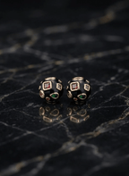 Midnight Gem Stud Earrings - EWS-EAR-013 - Luxeria