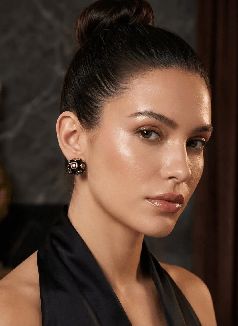 Midnight Gem Stud Earrings - EWS-EAR-013 - Luxeria