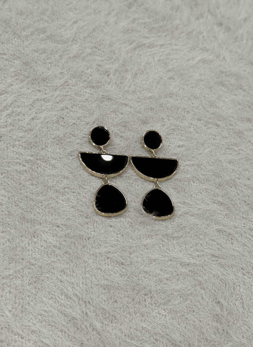 Midnight Geo Earrings - NAK-EAR-012 - Luxeria