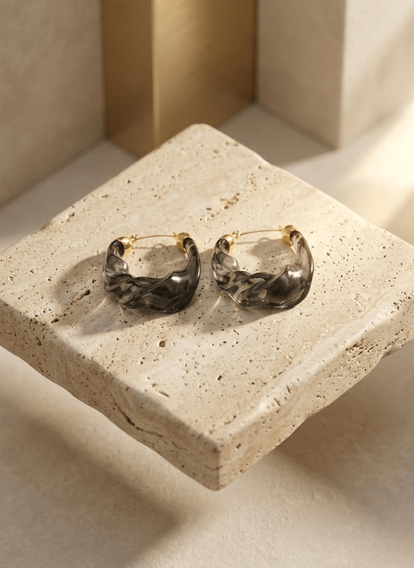 Midnight Twist Earring - LUXEAR-AA60 - Luxeria