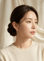Mini Gold Stud Earrings - LUXEAR-AA9-3 - Luxeria