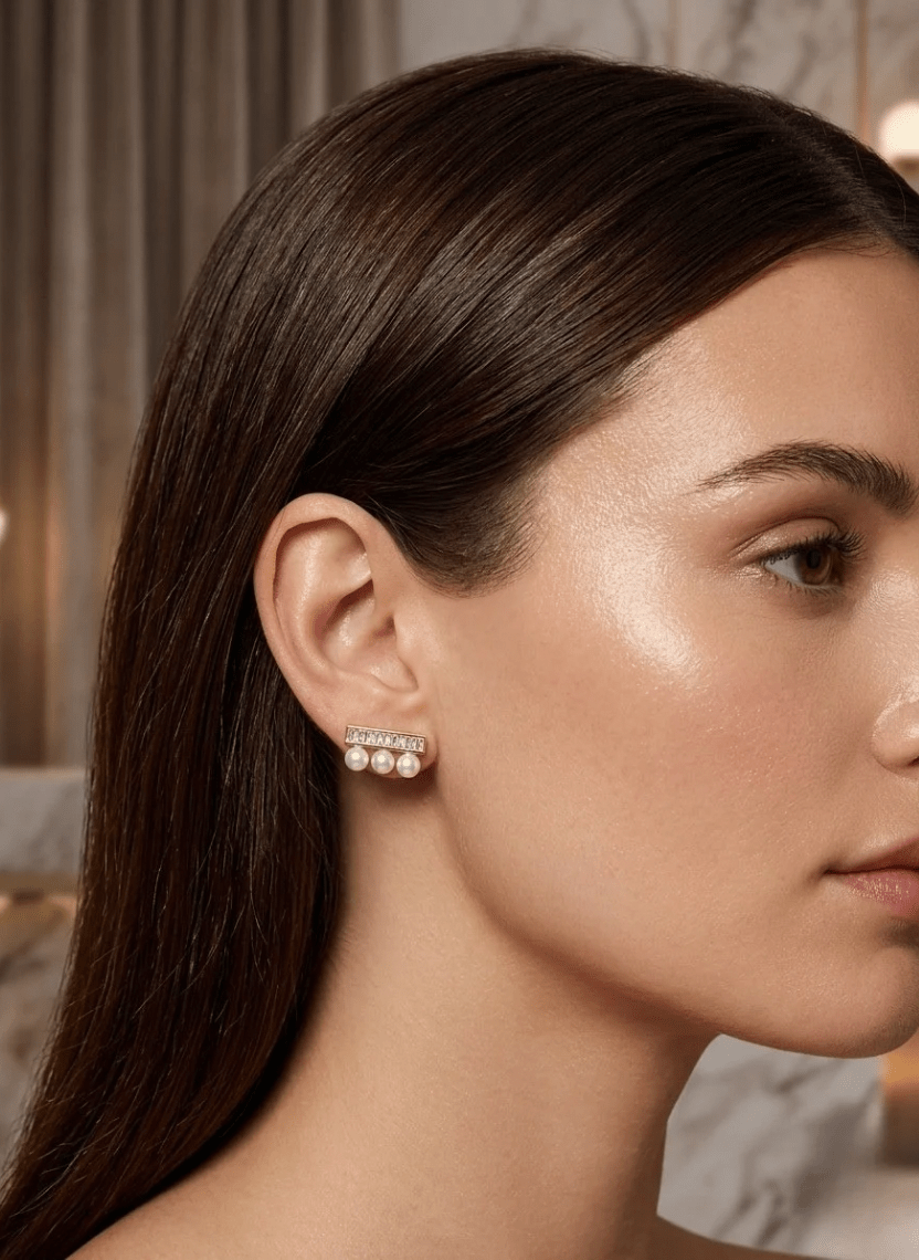 Mini Pearl Stud Earrings - LUXEAR-AA18 - Luxeria