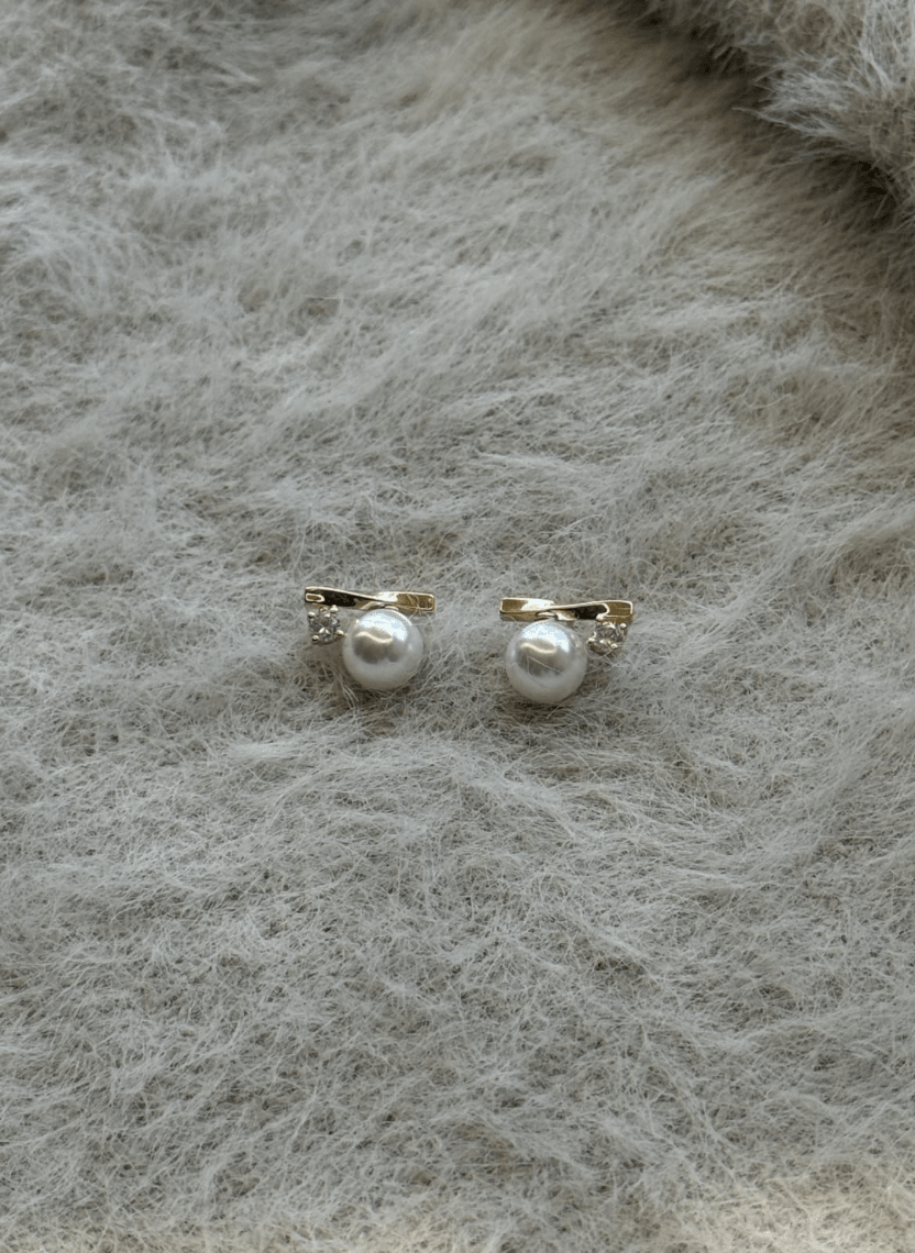 Minimal Pearl Stud Earring - NAK-EAR-003 - Luxeria
