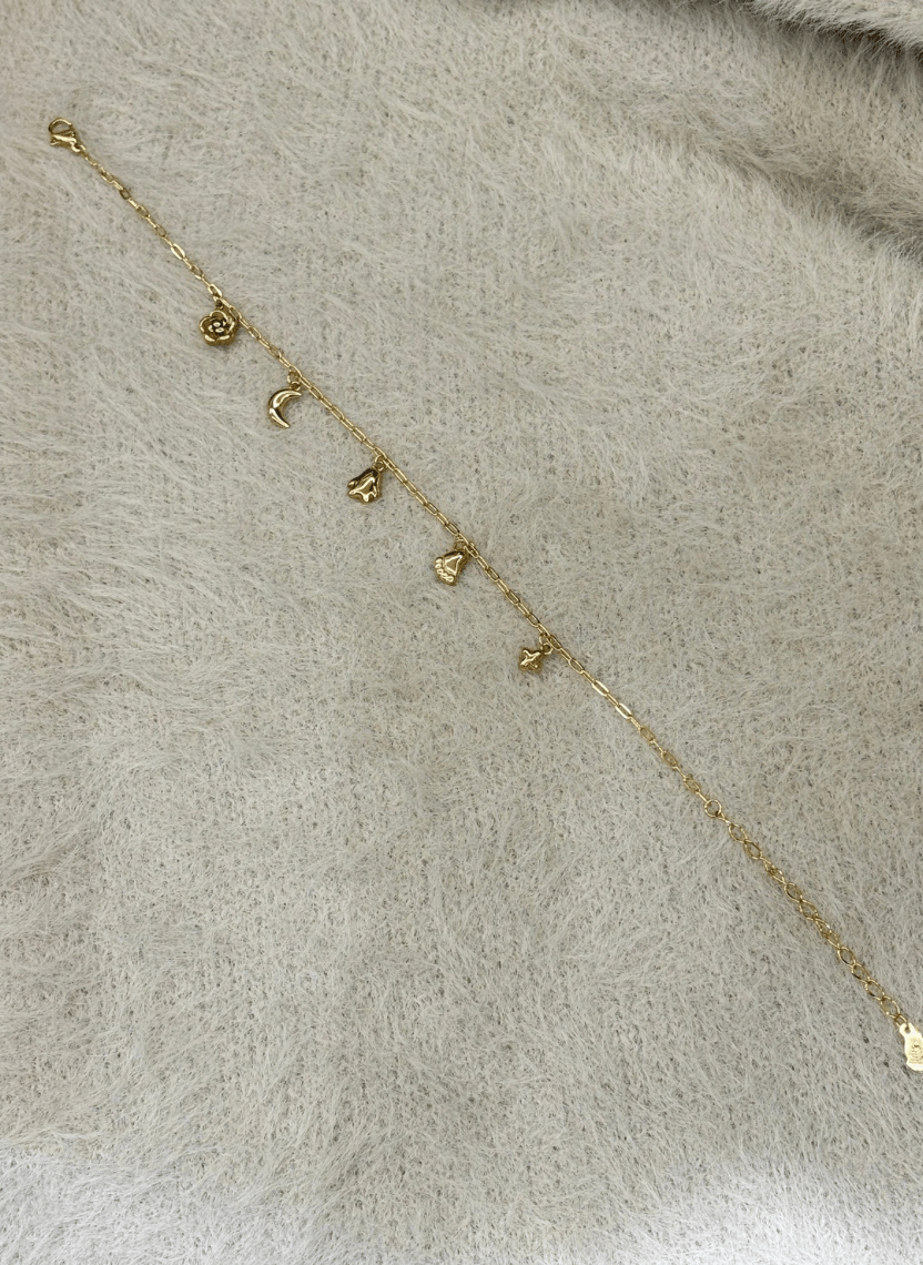 Moon Charm Bracelet - LUXBLT-C3-35 - Luxeria