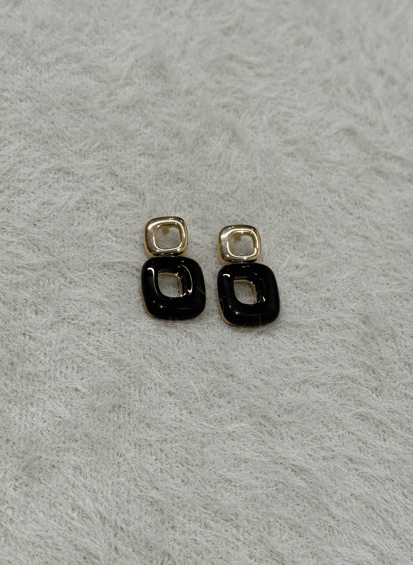 Noir Frame Earrings - NAK-EAR-001 - Luxeria