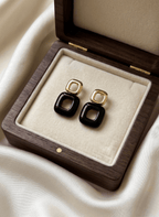 Noir Frame Earrings - NAK-EAR-001 - Luxeria
