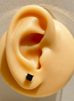 Obsidian Dot Earring Men’s Earring - HOT-EAR-001-2 - Luxeria