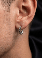 Orbit Stone Hoop Men’s Earring - HOT-EAR-001-5 - Luxeria