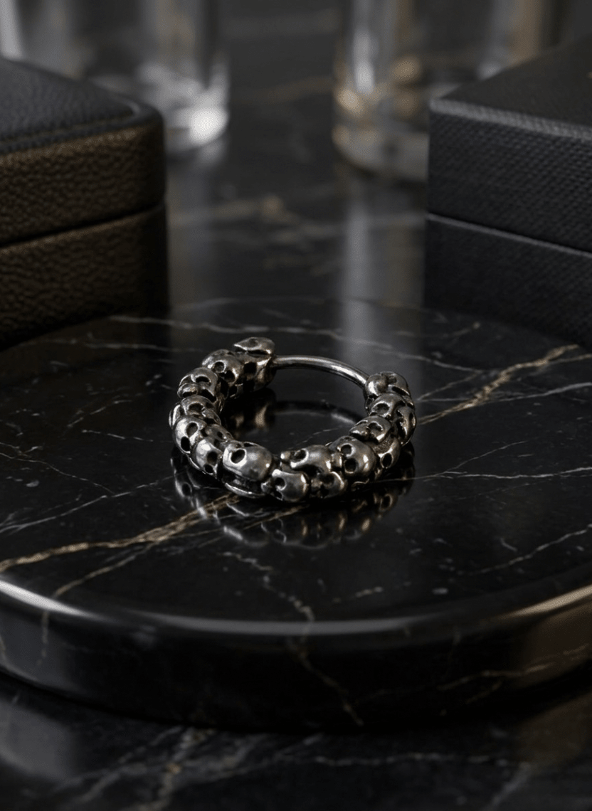 Orbit Stone Hoop Men’s Earring - HOT-EAR-001-5 - Luxeria