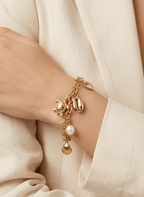 Pearl Charm Bracelet - LUXBLT-C3-7-2 - Luxeria