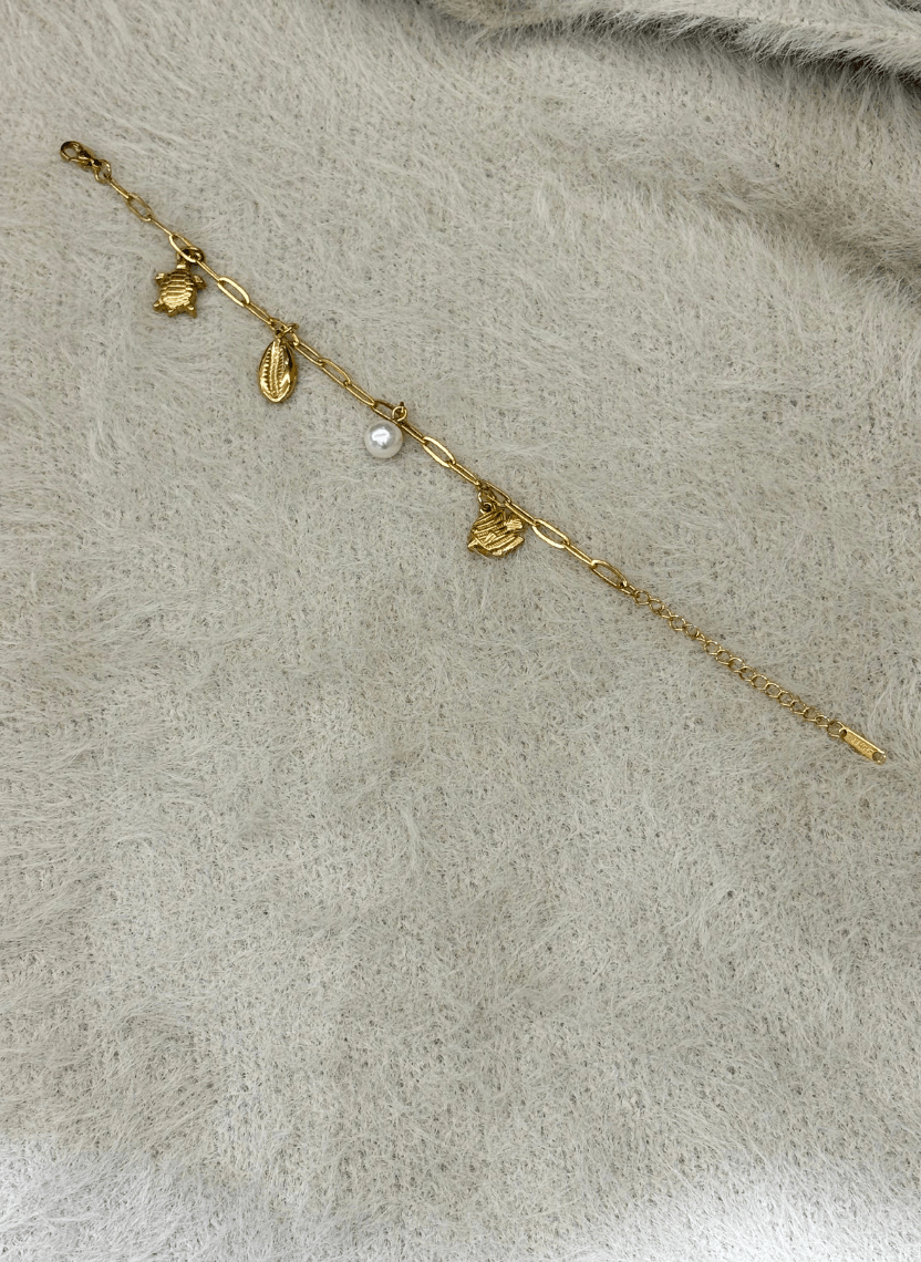 Pearl Charm Bracelet - LUXBLT-C3-7-2 - Luxeria
