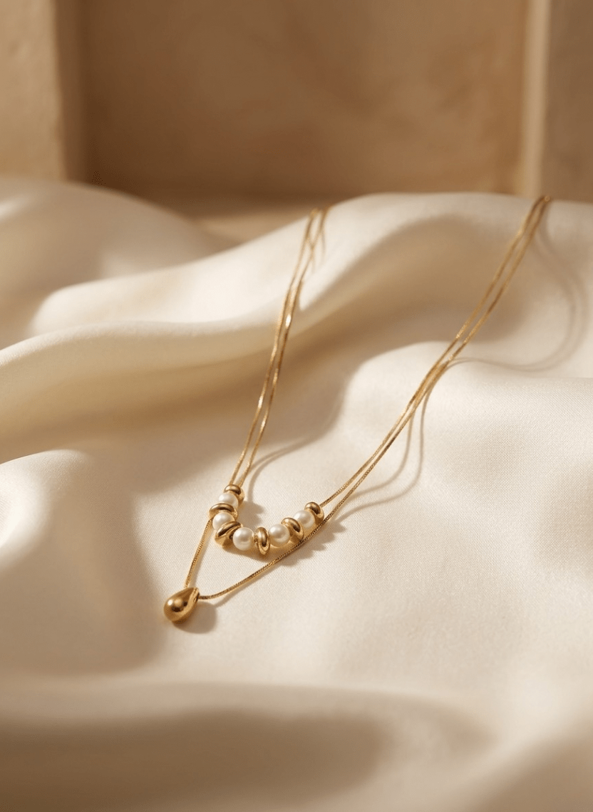 Pearl Drop Chain - NAK-CHA-007 - Luxeria