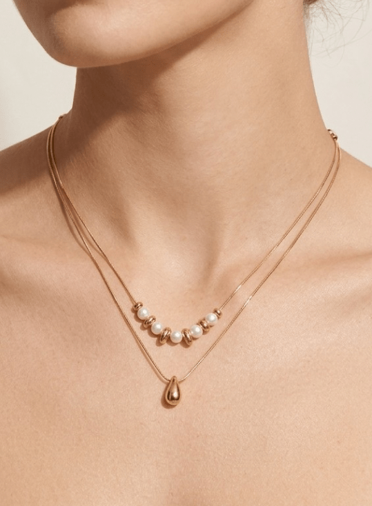 Pearl Drop Chain - NAK-CHA-007 - Luxeria
