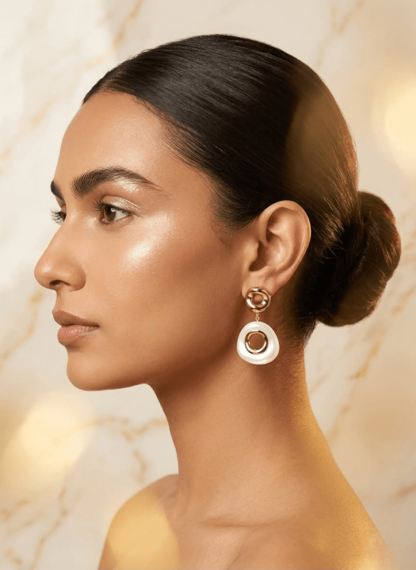 Pearl Halo Earrings - NAK-EAR-004-3 - Luxeria