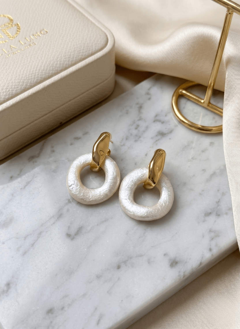 Pearl Loop Earrings - EWS-EAR-003 - Luxeria
