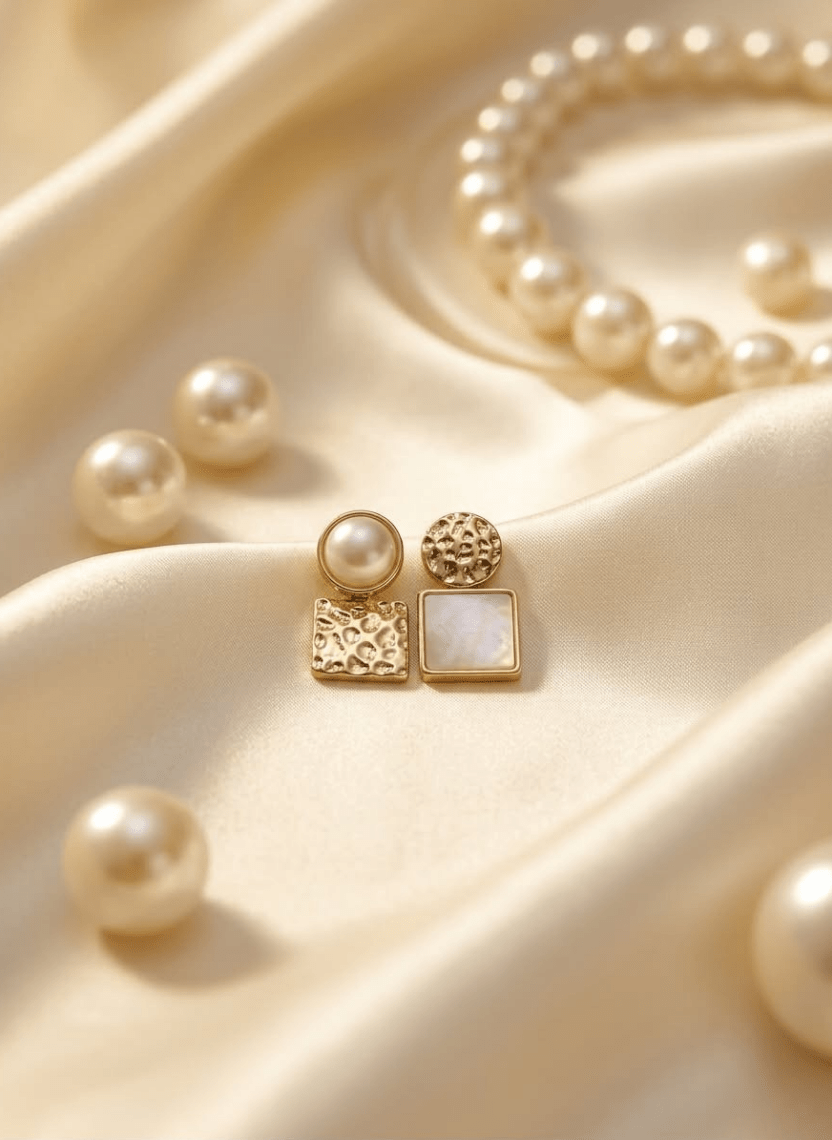 Pearl Mosaic Earrings - EWS-EAR-010-2 - Luxeria