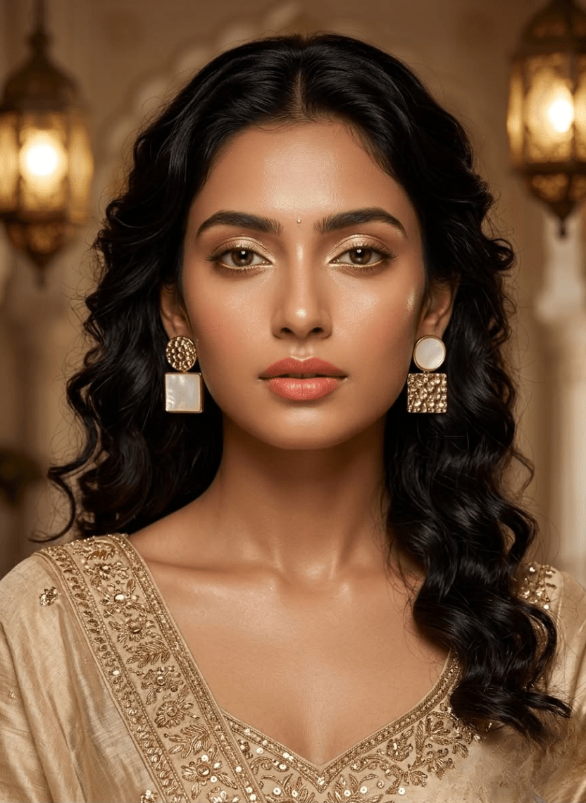 Pearl Mosaic Earrings - EWS-EAR-010-2 - Luxeria