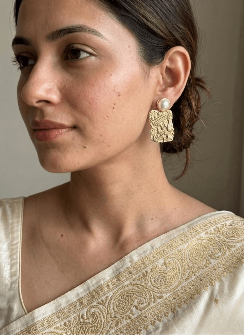 Pearl Texture Earring - LUXEAR-AA56 - Luxeria
