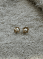 Pearl Wave Stud Earrings - NAK-EAR-014 - Luxeria