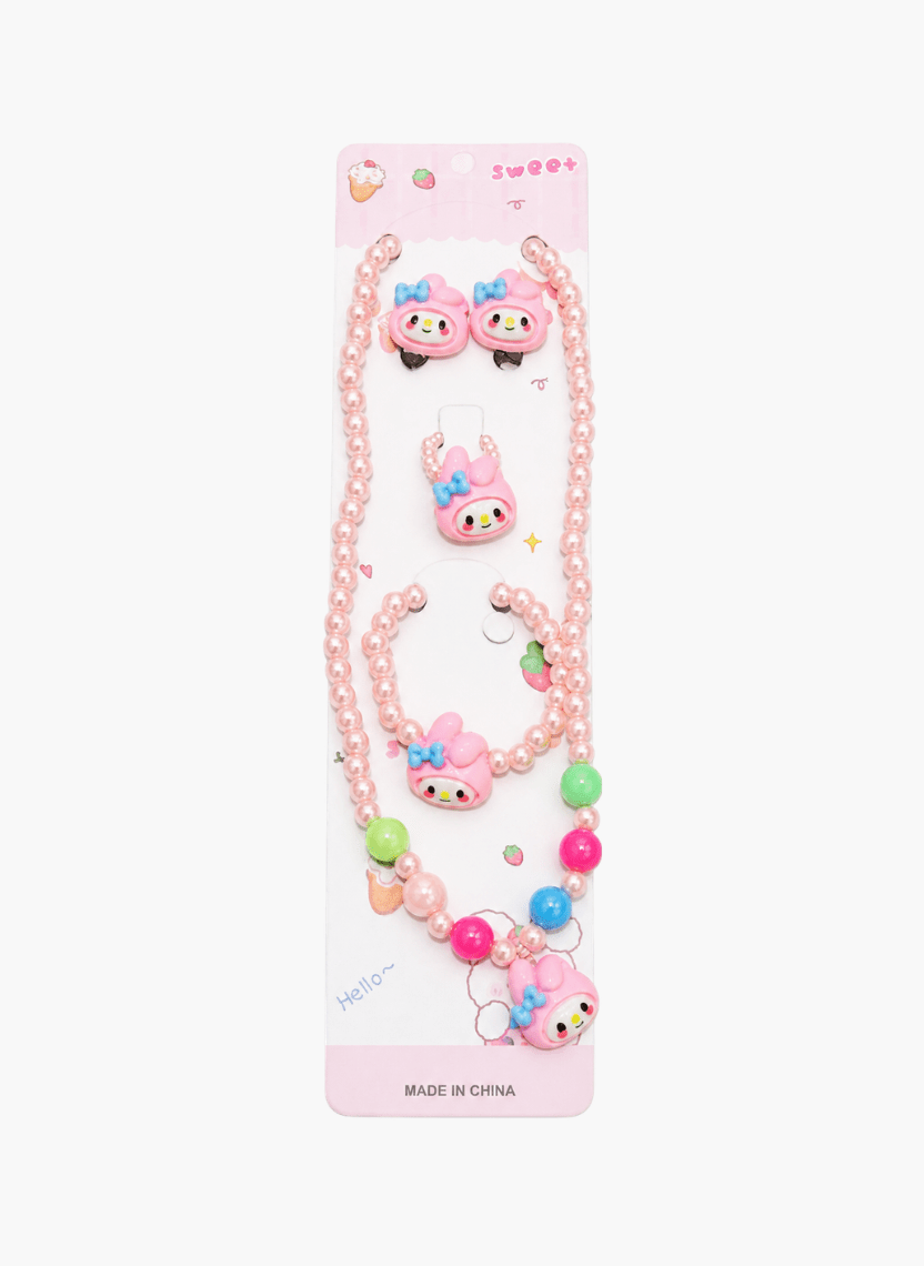 Pink Cute Pearl Kids Jewellery Set - HOT-KID-004-B - Luxeria