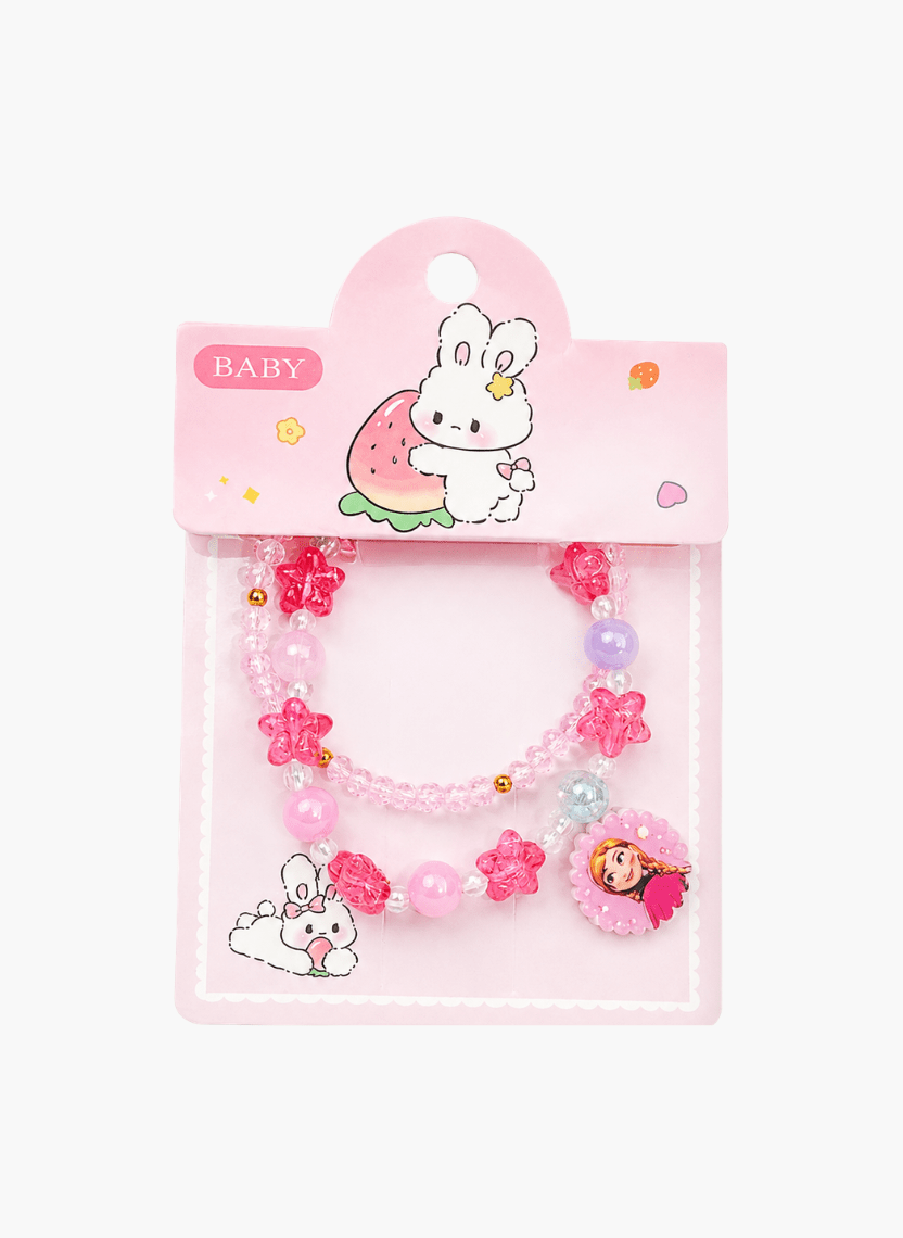 Pink Princess Beaded Kids Bracelet - HOT-KID-002-D - Luxeria