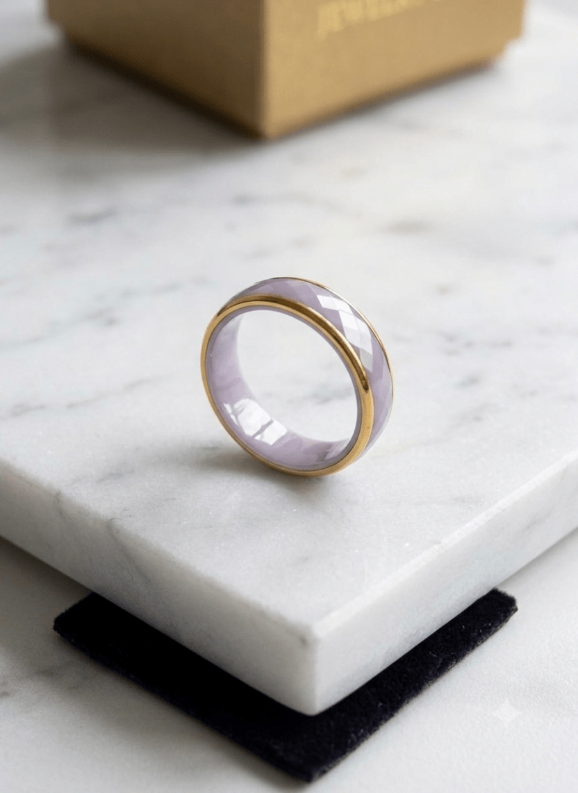 Purple Crystal Ring Men’s Ring - HOT-RIN-011 - Luxeria