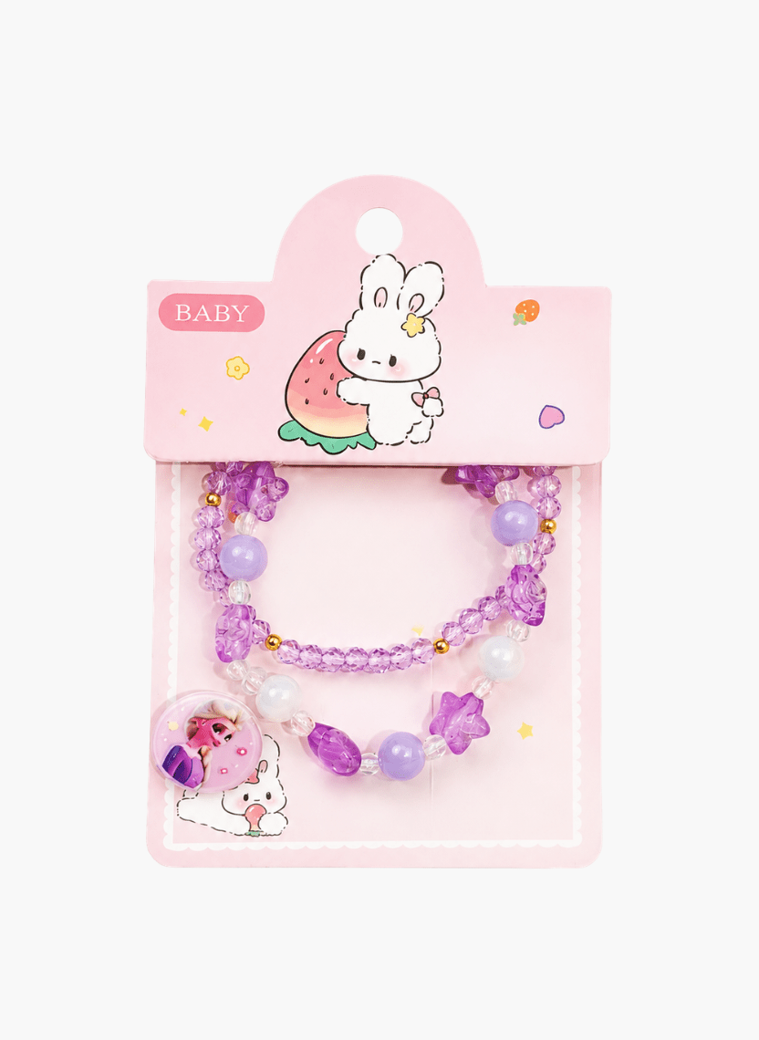 Purple Princess Beaded Kids Bracelet - HOT-KID-002-E - Luxeria