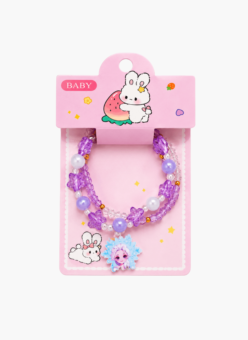 Purple Star Beaded Kids Bracelet - HOT-KID-002-C - Luxeria