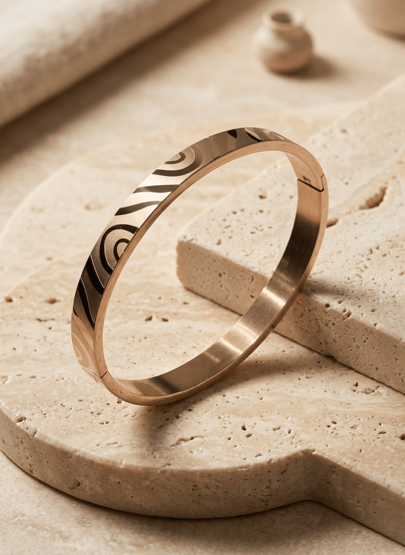Rose Wave Men’s Kada - HOT-KAD-006-7 - Luxeria