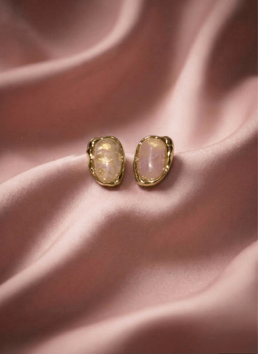 Rosy Stone Earrings - LUXEAR-AA17 - Luxeria