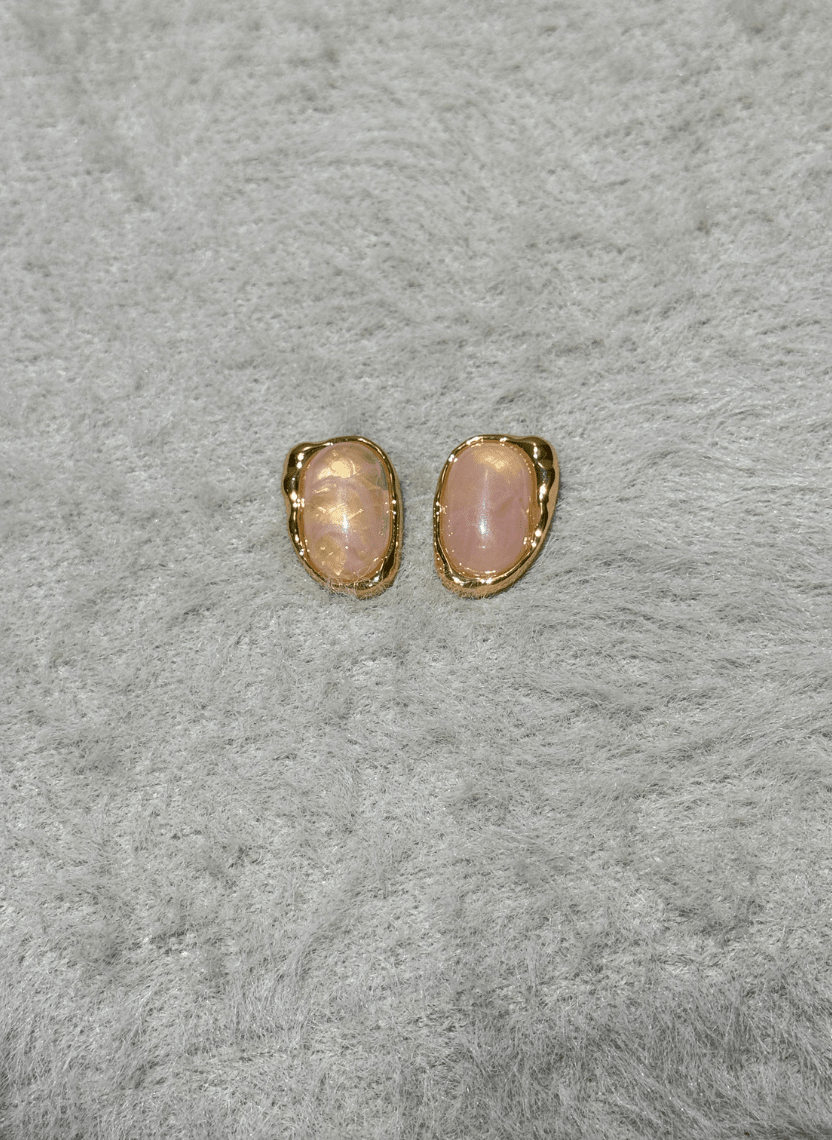 Rosy Stone Earrings - LUXEAR-AA17 - Luxeria
