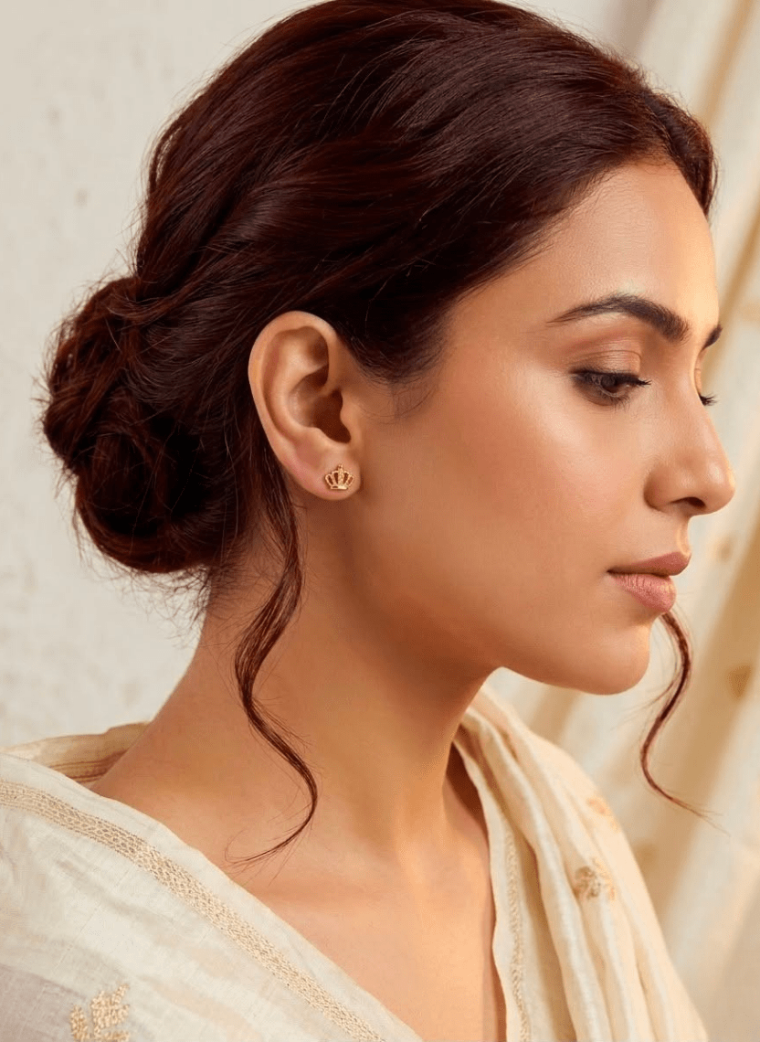 Royal Crown Stud Earring -  - Luxeria