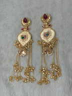 Royal Pearl Tassels Kashmiri Earrings - HOT-EAR-022 - Luxeria