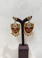 Royal Red Kashmiri Earrings - HOT-EAR-028-1 - Luxeria
