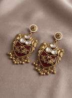 Royal Red Kashmiri Earrings - HOT-EAR-028-1 - Luxeria