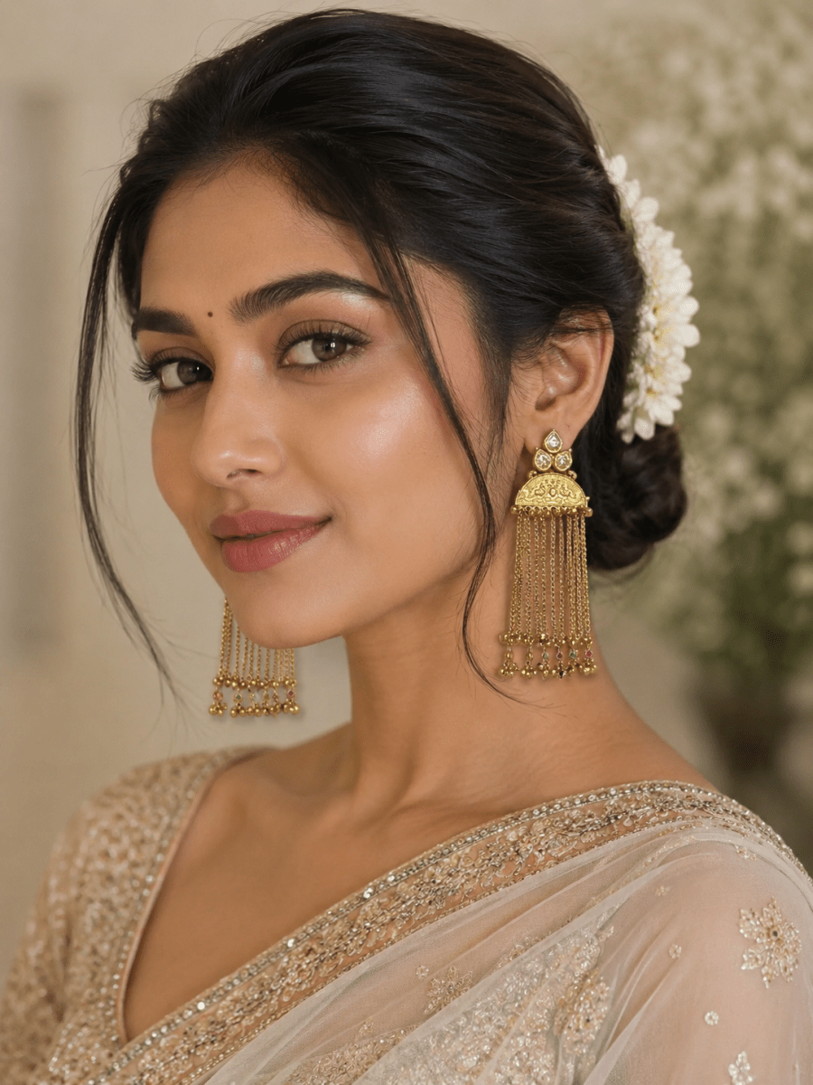 Royal Tassel Kashmiri Earrings - HOT-EAR-025 - Luxeria
