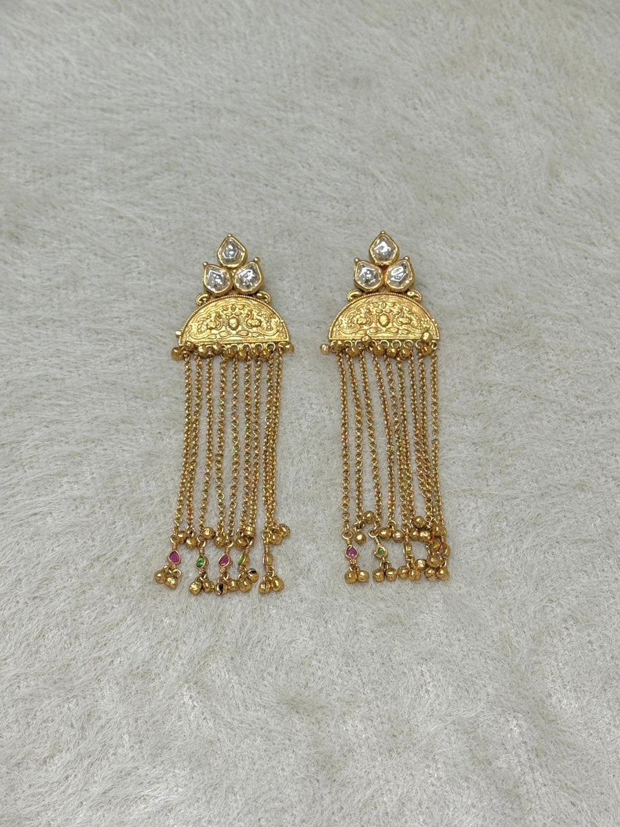 Royal Tassel Kashmiri Earrings - HOT-EAR-025 - Luxeria