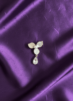 Serenity Drop Brooch Pin with Pearl - WEB-B-004 - Luxeria