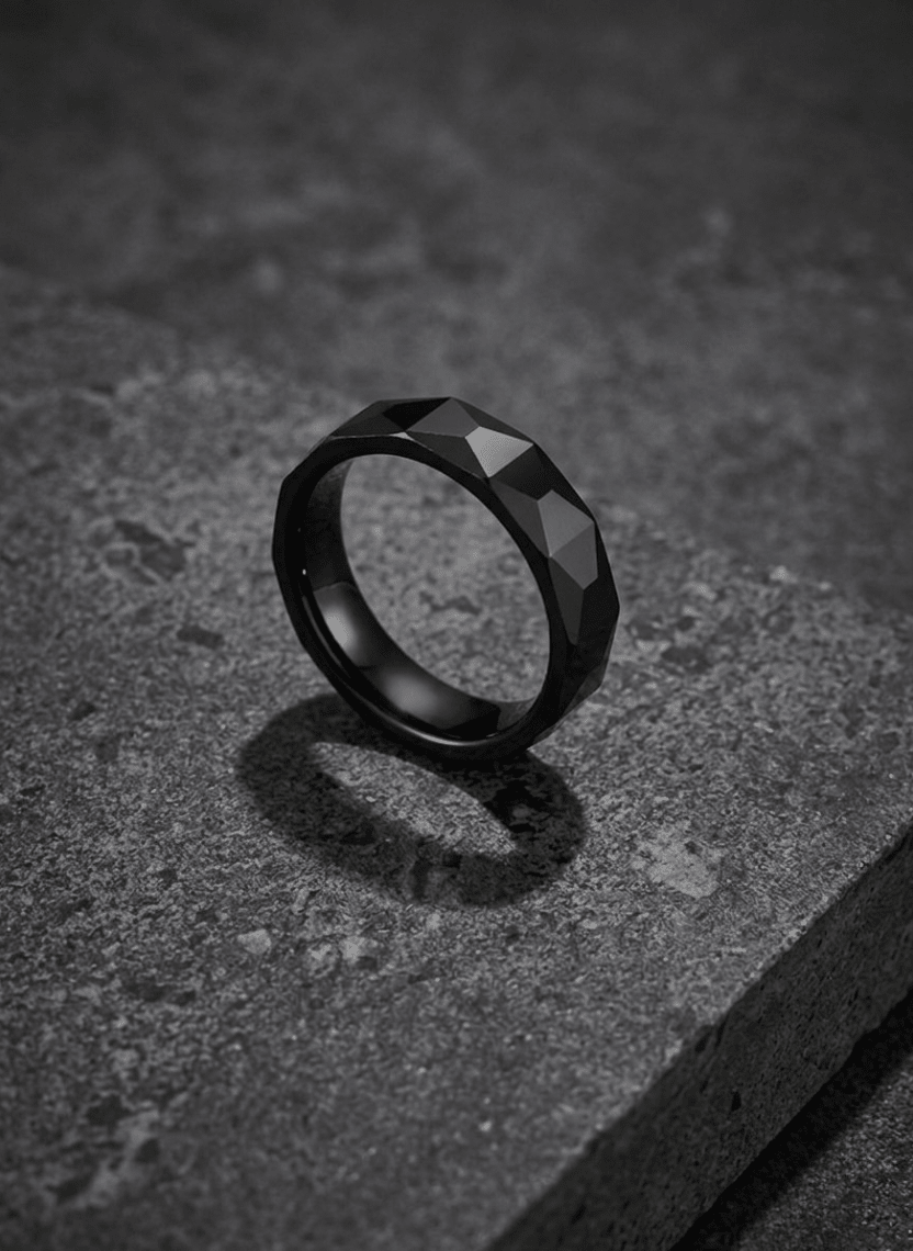 Shadow Cut Ring Men’s Ring - HOT-RIN-009 - Luxeria