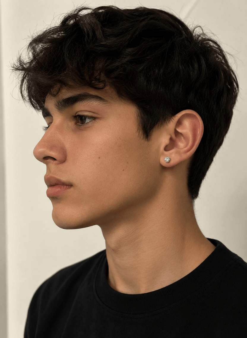 Shiny Stone Earring Men’s Earring - HOT-EAR-002 - Luxeria