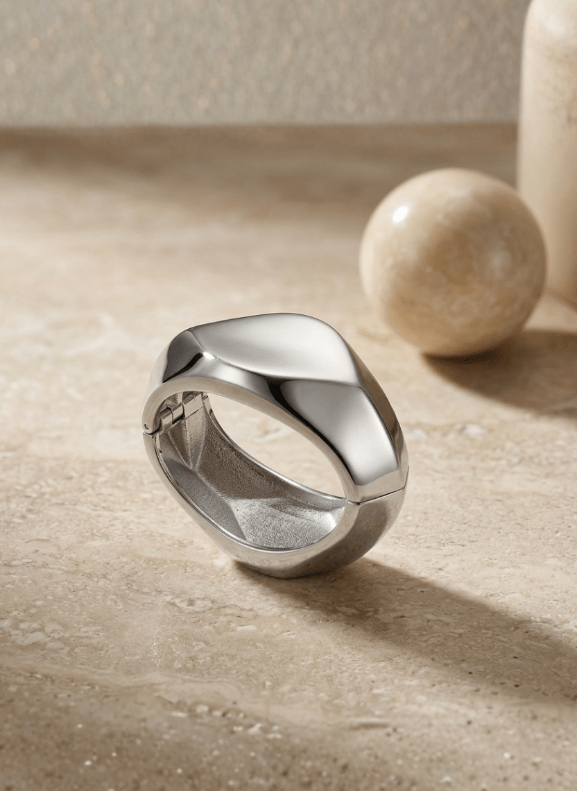 Silver Chunky Statement Kada -  - Luxeria