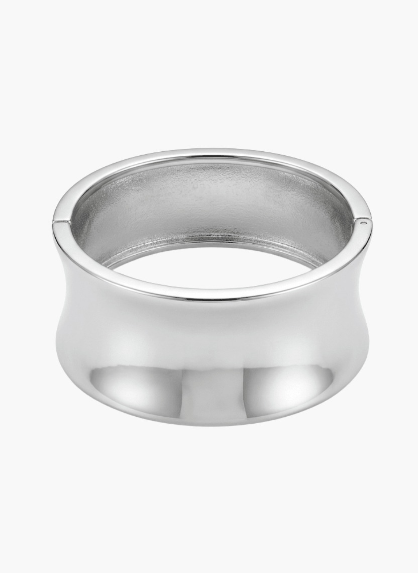 Silver Concave Hinged Kada -  - Luxeria