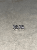 Silver Crushed Stud Earrings - EWS-EAR-009 - Luxeria