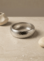 Silver Hammered Metallic Kada -  - Luxeria