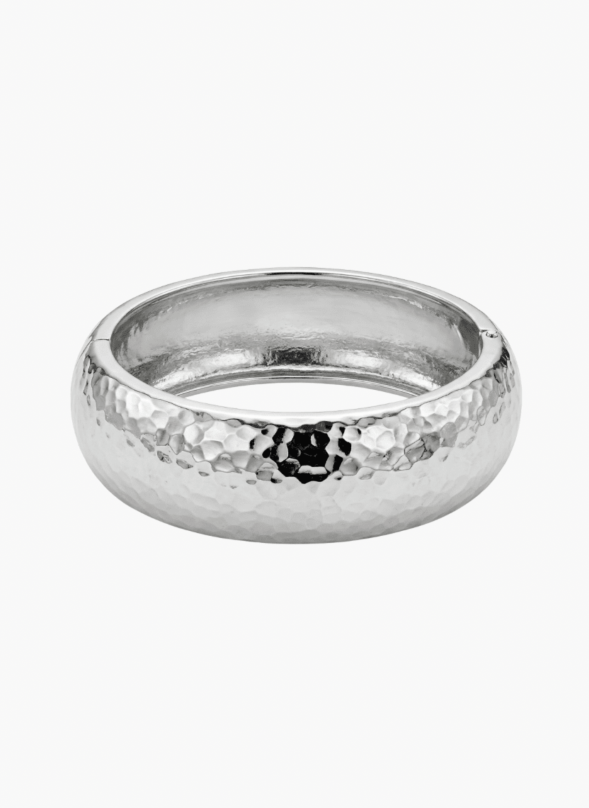 Silver Hammered Metallic Kada -  - Luxeria