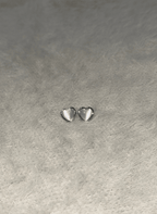 Silver Heart Stud Earrings - LUXEAR-AA20-1 - Luxeria