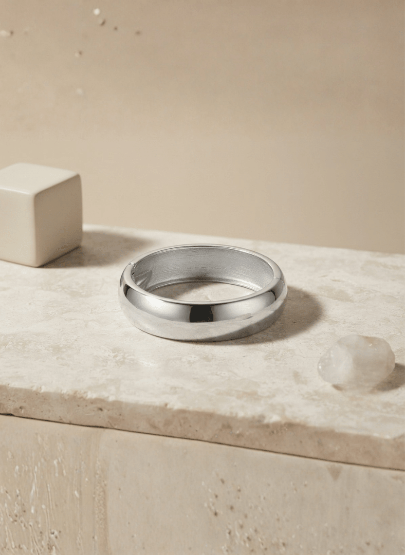Silver Hinged Kada -  - Luxeria