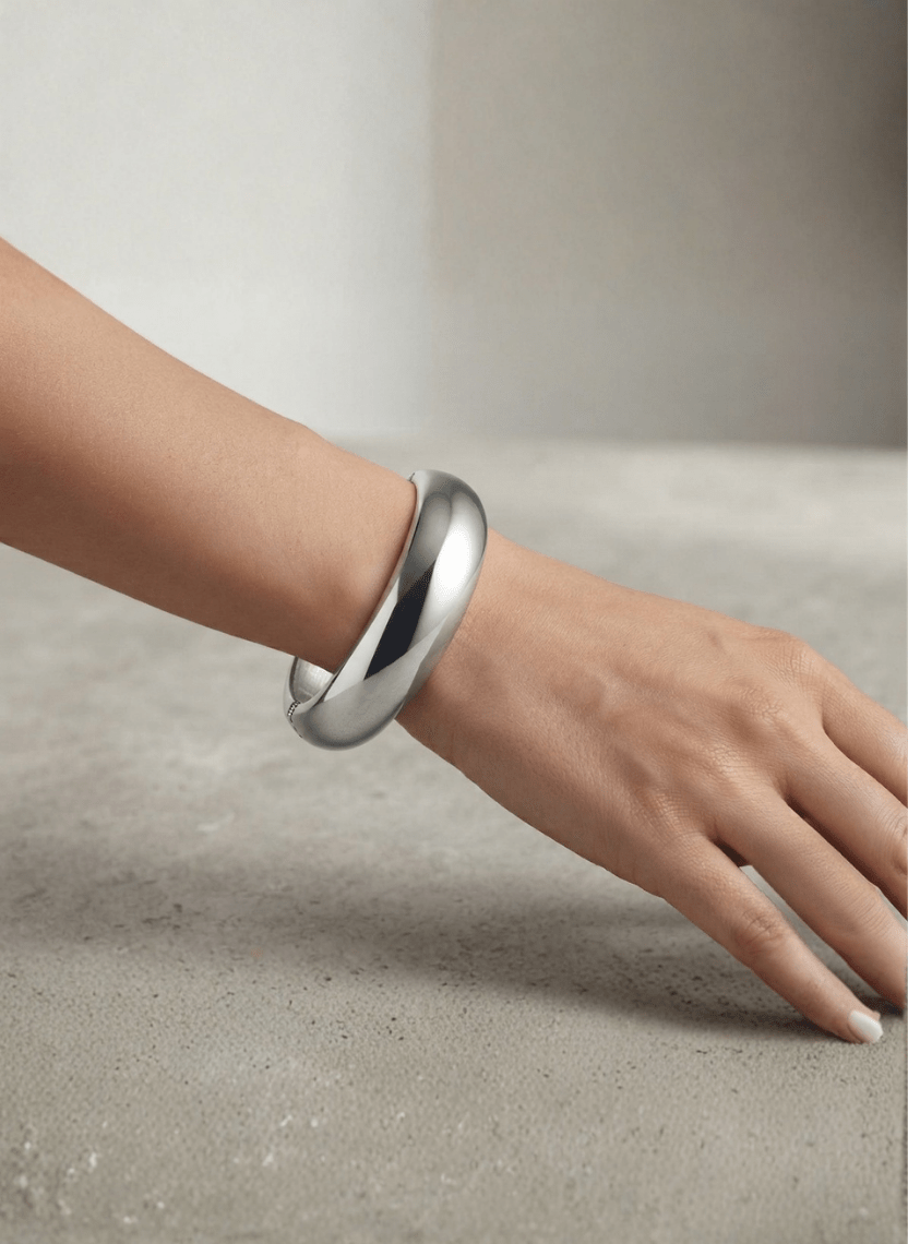 Silver Hinged Kada -  - Luxeria