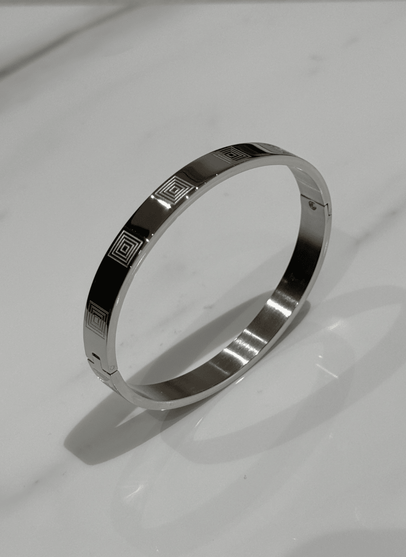 Silver Maze Men’s Kada - HOT-KAD-006-4 - Luxeria